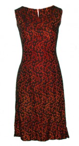 Beyond Retro black and orange lace dress