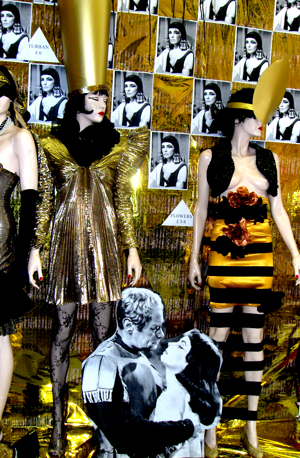 Cheshire street store Egyptian themed display
