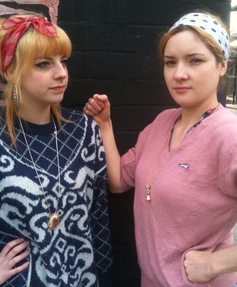 Working Hard at Beyond Retro All Day...