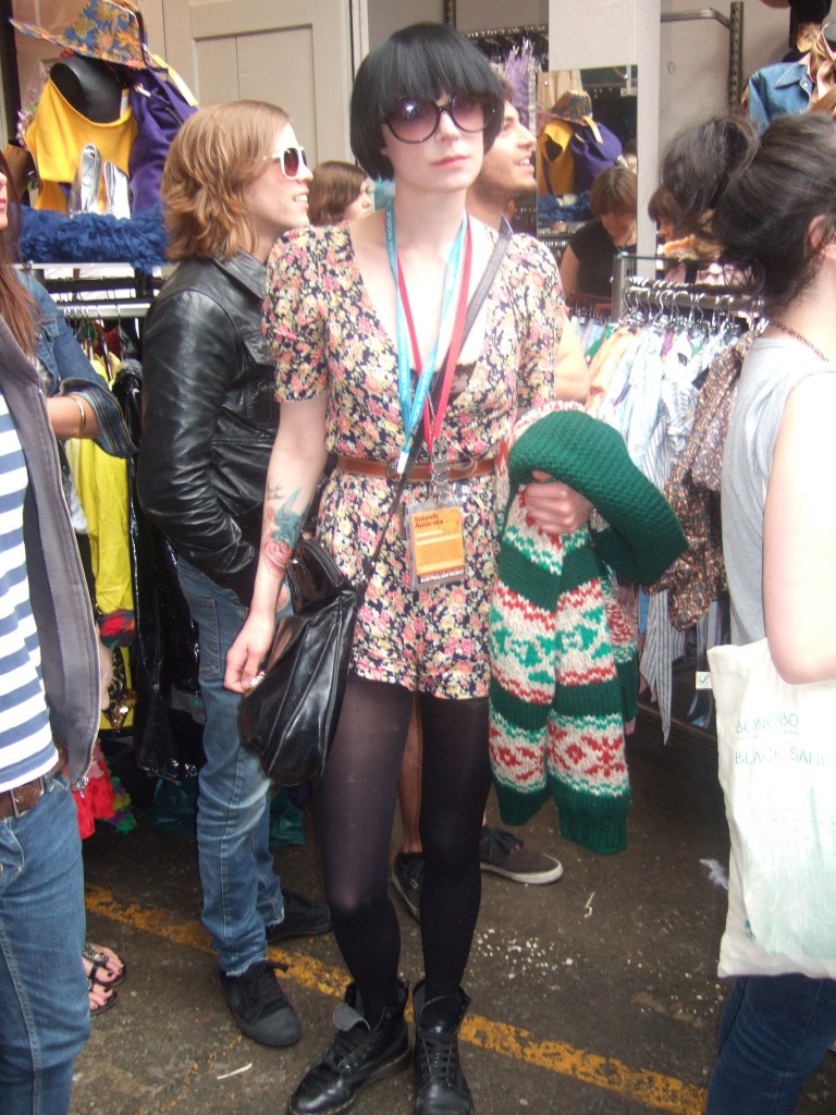 Hannah enjoying the bands at the Great Excase Beyond Retro Brighton