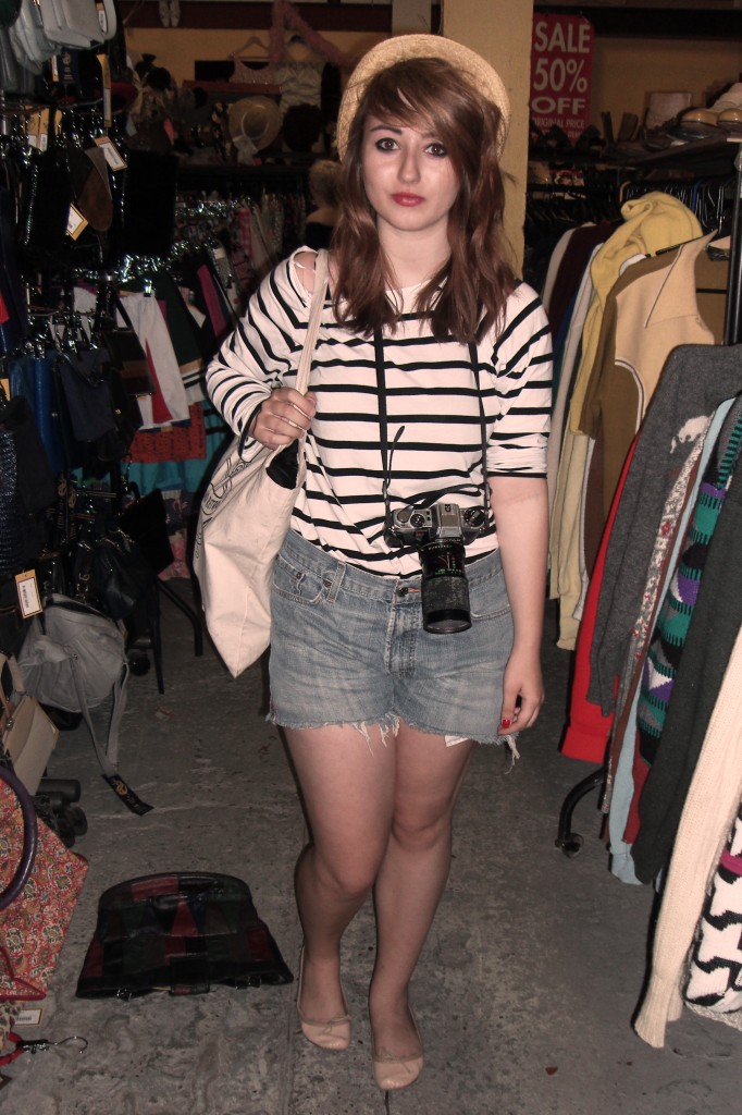 Orla in Beyond Retro's Cheshire Street store