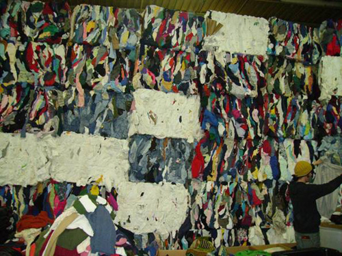 This shows a fraction of the clothes we throwaway every year!