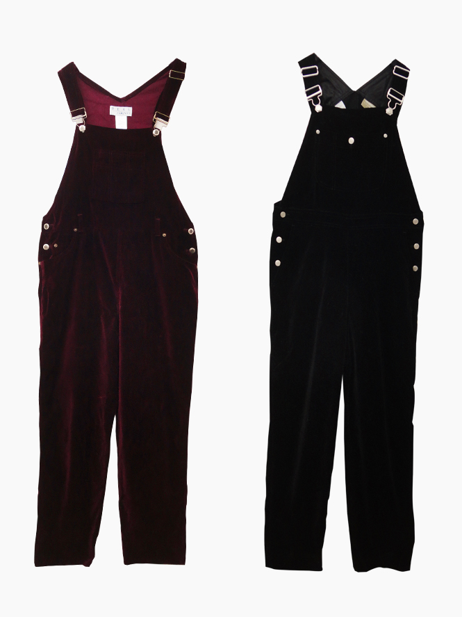 Beyond Retro Velvet Dungarees