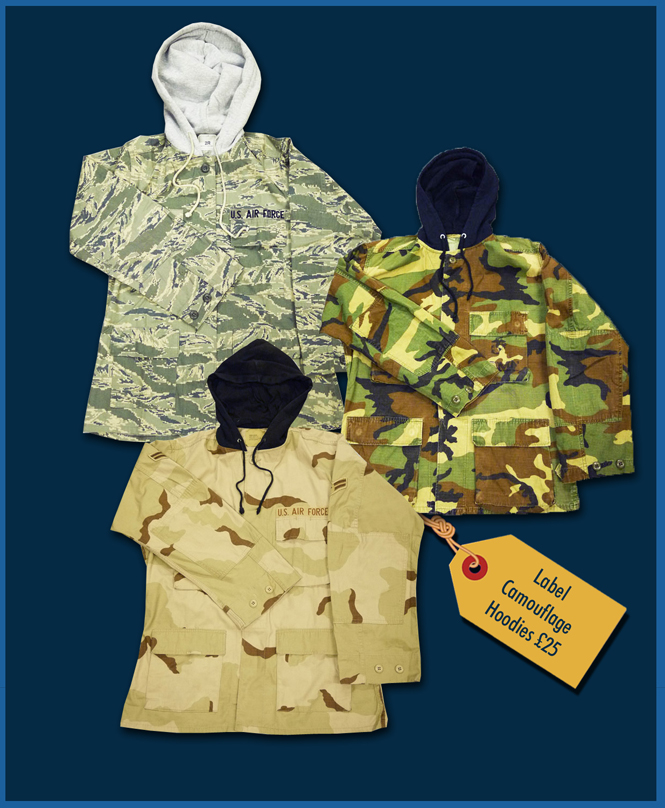LABEL CAMOUFLAGE HOODIES