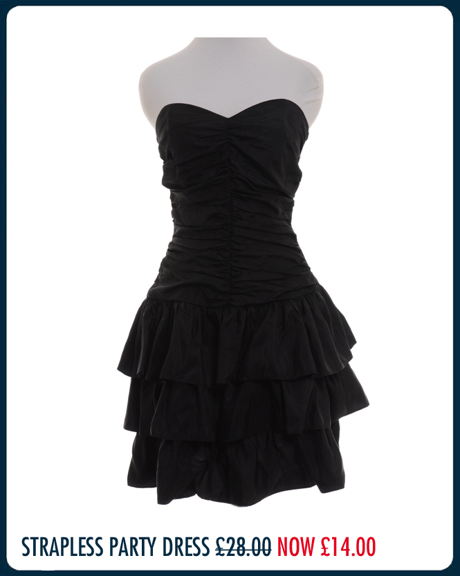 strapless party dress