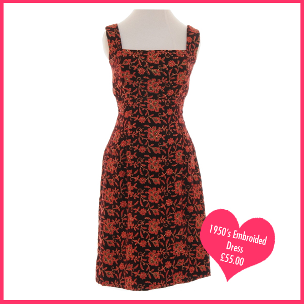 1950's Embroided Dress £55