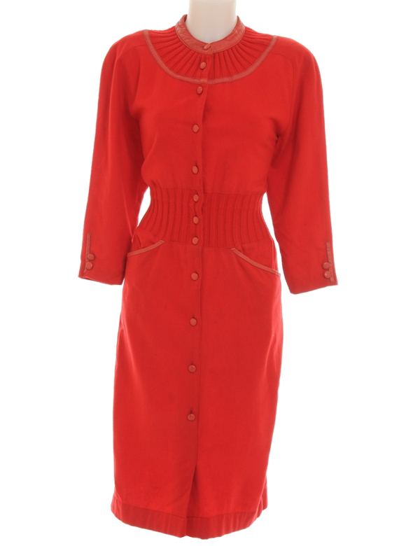 wool button down curvy dress