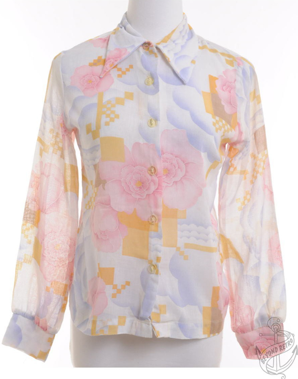 edited pink 70s blouse