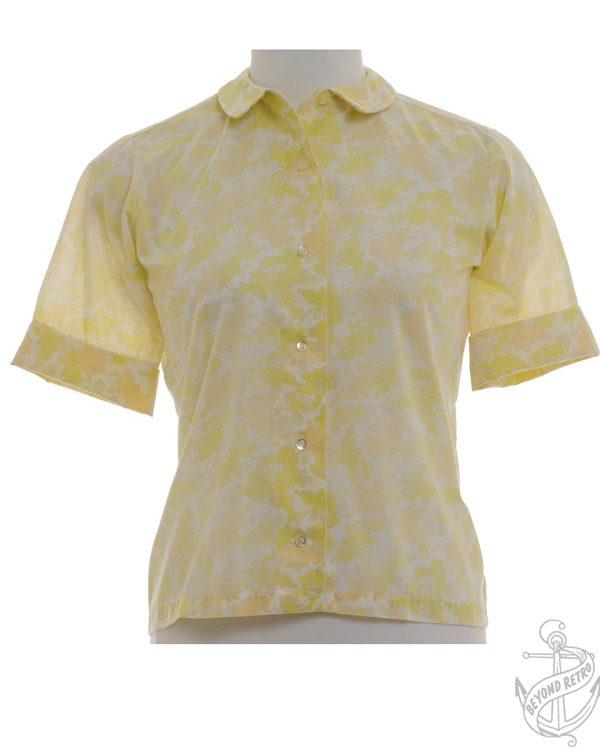 edited yellow 60s blouse
